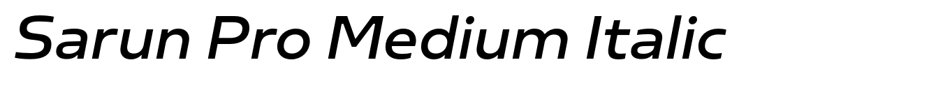 Sarun Pro Medium Italic